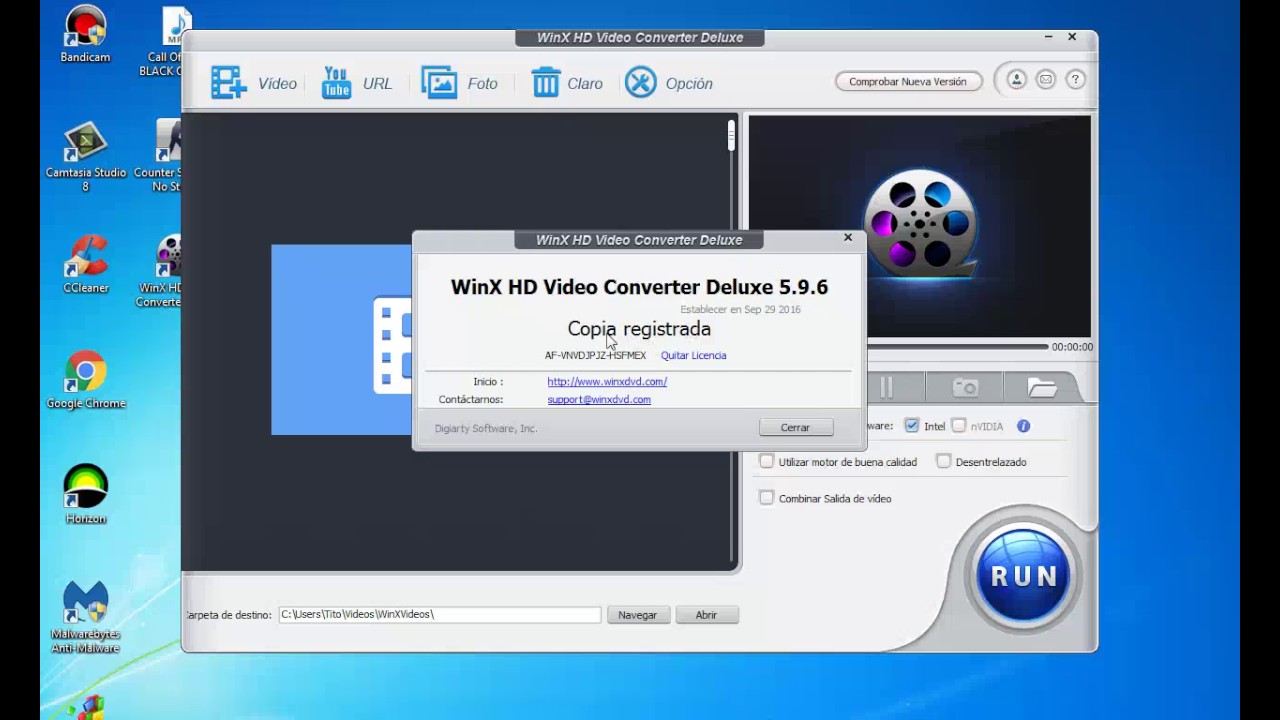 winx hd video converter deluxe license code and email